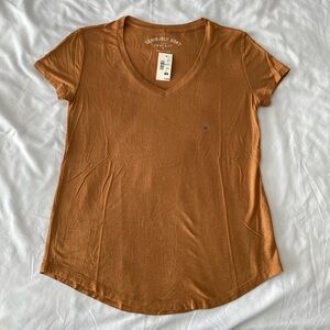 Mustard Yellow Solid V-Neck